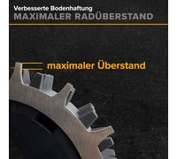 SUBZONAL-Crampons en acier inoxydable pour robot tondeuse Dream & Mova - Crampons de traction pour roues motrices - Avec 6 vis de montage - Inoxydable et durable - Protection antidérapante pour robot