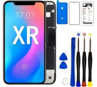 Subzonal-Cran Pour Iphone Xr, Remplacement Lcd Display Pour Iphone Xr, Ecran Lcd Pour Iphone Xr Assemblé Avec Kit De Réparation,Film Protecteur,Compatible Avec Modèle: A1984, A2105, A2106, A210