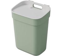 SUBZONAL-CURVER Poubelle de Tri 10L ""Ready To Collect"" - Idéal sous Evier - Avec Support Mural pour Mur ou Porte - Cuisine, Salle de Bain, Buanderie - 100% Recyclé - Vert