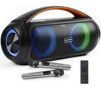 SUBZONAL-D93 - Enceinte Bluetooth Portable IPX5 Hautparleur Waterproof. Enceinte d'extérieur sans Fil. Stéréo sans Fil. Lecteur de Son Puissant avec lumières LED intégrées. Micro-SD, USB.