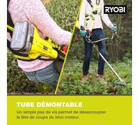 SUBZONAL-Débroussailleuse sans Fil 18V One+ OBC1820B ¿ Lame Métal + Tête Fil, Coupe 30cm, Poignée Bike, Moteur Puissant pour Herbes Denses et Broussailles ¿ Batterie Non Incluse