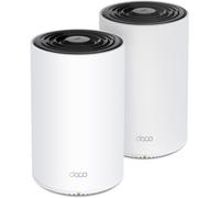 SUBZONAL-Deco WiFi 6 Mesh AX3000Mbps Deco PX50(2-Pack), CPL G.hn 1500 Mbps, Couverture de 420¿, 9 Ports Gigabit, WPA3, Murs épais