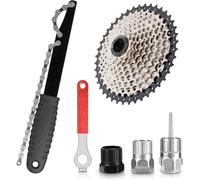 Subzonal-Démonte Cassette Vélo Chain,5 Pièces Outil Retrait Cassette De Vélo Kit,Universel D'extracteur Cassette,Extracteur De Manivelle,Pour Cassettes 7 8 9 10 11 Et Autres Bagues De Blocage Cassett