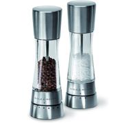 Subzonal-Derwent Set De Moulins À Sel & Poivre ¿ Mécanisme En Céramique Réglable, Design Inox & Acrylique, Précision De Mouture, Durable & Haut De Gamme