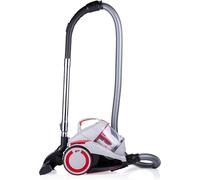 SUBZONAL-Dirt Devil Aspirateur sans Sac - DD2502 - 700W - Filtre HEPA 12 - Portée de 9M - avec Brosse Combinée, Brosse Encastrée et Brosse à Parquet - 4,5KG - Bac à Poussière 1,8L - Gris/Rouge