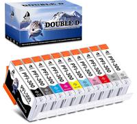 SUBZONAL-DOUBLE D PFI-300 Cartouche pour Canon PFI-300 PFI-300MBK PFI-300PBK PFI-300C PFI-300M PFI-300Y PFI-300PM PFI-300PC PFI-300R PFI-300GY PFI-300CO Compatible pour Canon imagePROGRAF PRO-300(10P
