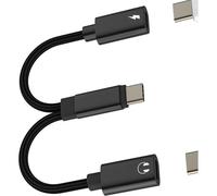 SUBZONAL-Double répartiteur USB C (2 en 1) pour iPhone 16 15 Pro Max adaptateur prise casque audio chargeur câble dongle charge rapide AUX cordon pour Apple multi-ports casque de voiture pour iPad éc