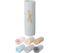 Subzonal-Drap Housse 60x120 Cm Lit Bébé - Jersey Peigné 100% Coton Bio - Gris Perle - Matelas Bébé À Barreaux Cododo Parapluie 60x120 Cm - Extensible Pas De Repassage - Larges Profonds Bonnets