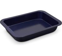 Subzonal-E980190 Antiadhésif Plat À Four Rectangulaire, Acier Carbone, 30cm X 20cm, Bleu Foncé, Plat À Gratin, Lavable Au Lave-Vaisselle, Garantie 5 Ans
