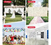 SUBZONAL-EAMRT Grand Support Toile de Fond, 3x6m Support Fond Photo, Arche de Mariage Ajustable pour Photographie, Fête, Banquet, Décorations d'anniversaire