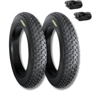 Subzonal-Eba20fbe 20 X 4.0 + Chambres À Air Paire De Pneus Chevilles Fat Bike, Noir