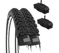 Subzonal-Ebi20mae, 2 Pneus 20 X 1,75 (47-406) + Chambres À Air Avec Valve Schrader Unisexe Pour Enfants, Noir, 20 Pouces