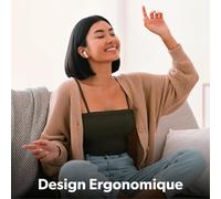 SUBZONAL-Ecouteurs Bluetooth sans Fil Collection Exclusiv', Ecouteurs Bluetooth 5.3 avec Micro intégré, 15h de Lecture, Contrôle Tactile, Oreillette Bluetooth Semi Intra Auriculaires - Modèle Flower
