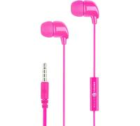 SUBZONAL-ÉCOUTEURS Fullcolor Intra-Auriculaires Écouteurs Intra-Auriculaires Stéréo avec Fil et Microphone Intégré - Connecteur Jack 3.5 mm - Câble Anti-enchevêtrement de 1,2 m - Couleur Rose