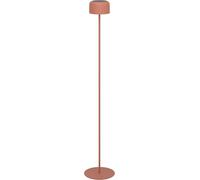 Subzonal-Eglo Roccanova Lampadaire Solaire Sur Batterie Pour L'intérieur Et L'extérieur Lampe De Salon Tactile À Intensité Variable Sur 3 Niveaux Lampe Solaire En Acier Rouge Blanc Chaud Ip44