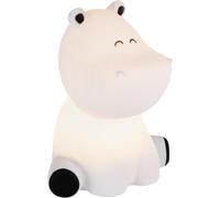 SUBZONAL-EGLO Veilleuse LED Castellino, lampe de table à batterie, hippopotame, décoration chambre d'enfant, garçon, lampe de chevet en silicone, pour lit d'enfant, bébé, tactile, bleu, blanc chaud,
