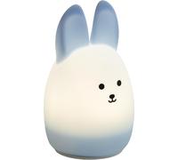 Subzonal-Eglo Veilleuse Led Castellino, Lampe De Table À Piles Lapin, Décoration Chambre D'enfant Fille Garçon, Lampe De Chevet En Silicone, Lampe De Chevet Enfant Bébé Lit, Tactile, Bleu, Blanc Chau
