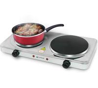 Subzonal-Ehp-218inox Réchaud Électrique À Double Plaque De 155 Mm Cuisinière Électrique Double Portable Idéale Pour Caravanes, Camping Ou Petites Cuisines - 1500 W + 1000 W - Acier Inoxydable