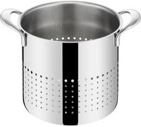 Subzonal-Emozione Panier Perforé Pour Pastaiola En Acier Inoxydable 18/10, Ø 20 Cm, Panier À Pâtes Pour Égoutter Rapidement Les Aliments, Avec De Grandes Poignées Soudées, Lavable Au Lave-Vaisselle