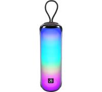 SUBZONAL-Enceinte Bluetooth Portable avec lumières Disco RVB, Radio FM, Lecture USB et MicroSD, Batterie 1800 mAh, Microphone intégré et entrée AUX - Enceinte de fête sans Fil BT-X66