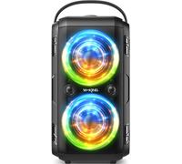 SUBZONAL-Enceinte Bluetooth Puissante, (180W MAX)80W Party Haut Parleur Bluetooth Chantier Speaker-Super Bass, énorme Son de 105DB, 4 Pilotes(Woofer 2*4.04''),LED, IPX5, Disque U, 24H, Carte TF, AUX,