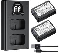 SUBZONAL-ENEGON Batteries NP-FW50¿2x1300mAh¿ Rechargeables et Chargeur LCD Intelligent USB Compatible avec Sony Alpha ZV-E10, A6500, A6400, A6300, A6000, A7, A7S, A7S II, A5100, A5000, et Sony NEX Sé
