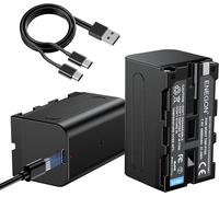 SUBZONAL-ENEGON NP-F750 USB-C Batteries de Rechange à Charge Directe 5600mAh (Pack Double) pour NP-F980 NP-F970 NP-F960 NP-F950 NP-F930 NP-F770 NP-F750 NP-F570 NP-F550