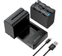 SUBZONAL-ENEGON NP-F970 Batterie (8400mAh 2-Pack) et kit Chargeur LCD Compatible avec Sony NP-F930 NP-F950 NP-F960 Batterie et Sony CCD-SC55, TR516, TR716, TR818, TR910, TR917