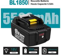 SUBZONAL-Energup 4 Pièces 18V 5500mAh Batterie de Remplacement pour Makita Batterie 18V BL1850B BL1850 BL1860 BL1840 BL1830 BL1815 BL1820 avec Indicateur LED