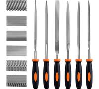 Subzonal-Ensemble De Limes À Aiguilles, 6 Pcs Mini Limes, Kit De Limes En Acier Carbone Y Compris Plat, Pointu, Demi-Ronde, Carrée, Ronde, Triangulaire, Convient Pour Métal, Plastique(Mini Limes)