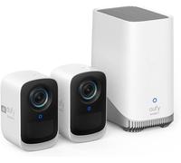 SUBZONAL-eufy security eufyCam S300(eufyCam 3C) Camera Surveillance WiFi exterieure sans Fil, Résolution 4K, Vision Nocturne Couleur, sans Frais mensuels, Nécessite HomeBase 3, 2+1