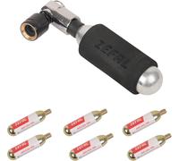 Subzonal-Ez Big Shot - Gonfleur Co² + Cartouches Co2 - Pompe Co2 Compacte, Légère, Rapide Et Sans Effort - Gonfleur Co2 Velo Noir Et Argent Avec Cartouche