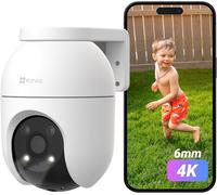 SUBZONAL-EZVIZ C8c 4K Camera Surveillance WiFi Extérieure à 360° avec Suivi Auto-Zoom, Détection de Forme Humaine/Véhicule, Vision Nocturne en Couleur, Audio Bidirectionnel, IP65 Etanche, Défense Act