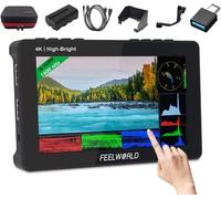 SUBZONAL-F6 Pro + batterie + étui de transport de 5,5 pouces 1600 nits 1920 x 1080 IPS écran tactile DSLR caméra moniteur de terrain avec 3D LUT F970 kit externe installer 4K HDMI entrée