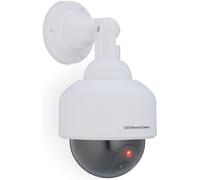 SUBZONAL-Fausse caméra de Surveillance en dôme, lumière LED Clignotante, dissuade intrus, intérieur/extérieur, Blanche