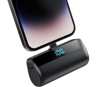 Subzonal-Feob Mini Batterie Externe Pour Iphone 5200mah, Power Bank Charge Rapide 20w Pd Chargeur Externe Ultra-Compact Avec Écran Led, Chargeur Portable Compatible Avec Iphone 14/14 Plus/13 Pro/12/1