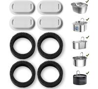 Subzonal-Filtre Fontaine Eau Chat, Lot De 4 Filtres Pour Fontaine À Eau Chat Inox, Filtre Fontaine À Eau Pour Chat Et Chien Avec Triple Filtration