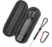 SUBZONAL-Flymile Étui de transport pour DJI Osmo Pocket 3, sac de rangement portable en nylon avec doublure en peluche douce, boîte de protection avec mousqueton et accessoires (noir), Noir , Portabl