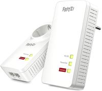 SUBZONAL-Fritz Powerline 1260E/1220E WLAN Set (point d'accès WLAN, idéal pour le streaming multimédia ou les connexions NAS, 1200 Mbit / s, version en langue allemande) Blanc
