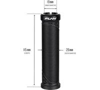 Subzonal-Funn Hilt Jr Poignées De Guidon De Vtt Avec Un Seul Verrouillage À Serrage, Poignées De Guidon De Vélo Avec Serrure Avec Un Diamètre Intérieur De 19 Mm, Poignées De Vélo Courtes