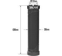 Subzonal-Funn Hilt Poignées De Guidon Vtt Avec Système De Verrouillage Simple, Légères Et Ergonomiques, Avec Un Diamètre Intérieur De 22 Mm, Poignées De Guidon De Vélo Uniques Avec Motif