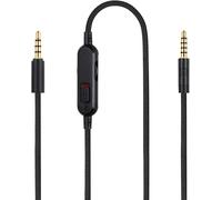 SUBZONAL-G Pro X Cord, câble de rechange amovible pour casque de jeu Logitech G Pro/G433/G233, fil en nylon tressé de 3,5 mm avec interrupteur muet en ligne et contrôleur de volume, 1,8 m de long