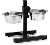 Subzonal-Gamelles Pour Chiens, 0,8 L, Acier Inoxydable, Hlp 27 X 36 X 21,5 Cm, Hauteur Réglable, Antidérapant, Argenté