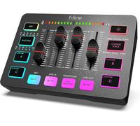 SUBZONAL-Gaming Audio Mixer PC, Table de Mixage avec Carte Son pour Micro XLR, Mélangeur Audio Contrôleur pour Streaming Podcast Enregistrement, Contrôle Individuel, Contrôle de Volume, Bouton de Mut