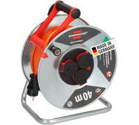 SUBZONAL-Garant S V2 Enrouleur de câble IP44 pour l'extérieur 40 m (fabriqué en Allemagne, câble de couleur orange, en tôle d'acier, utilisation à court terme en extérieur)