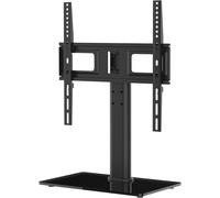SUBZONAL-GB1005 Support TV sur Pied 26-55 Pouces, Contenir Jusqu'à 45KG, Orientable et Réglable en Hauteur Pied TV Universel , Verre Trempé de 8mm Base, Gestion du Câble, Max VESA 400x400mm