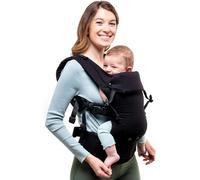 Subzonal-Gemini Porte Bebe De La Naissance À La Petite Enfance Porte-Bébé Ergonomique Pour Bébés De 3,2 À 15,8 Kg (7¿35 Lbs) Position M, Ajustement Facilité, 100% Coton (Noir Organique)