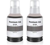 SUBZONAL-GI-56 Noir Encre Compatible avec Canon GI56 GI-56 Bouteille d'encre Cartouche pour MAXIFY GX7050 GX6050 GX5050 GX4050 GX3050 GX6550 GX5550 Imprimante Jet d'encre, 2-Pack, 170ML par Bouteille