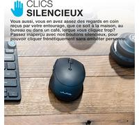 SUBZONAL-GO Charge Souris sans Fil Bluetooth Rechargeable - Silencieuse et Ergonomique, Multi Appareils Via Bluetooth ou Récepteur USB, pour PC Portable, Ordinateur, Téléphone, Tablette