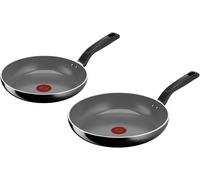 Subzonal-Goccia Lot De 2 Poêles 24/28 Cm, Revêtement En Céramique Antiadhésif, Glisse Optimale, Nettoyage Facile, Écologique, Thermo-Signal, Sûr, Compatible Avec Induction